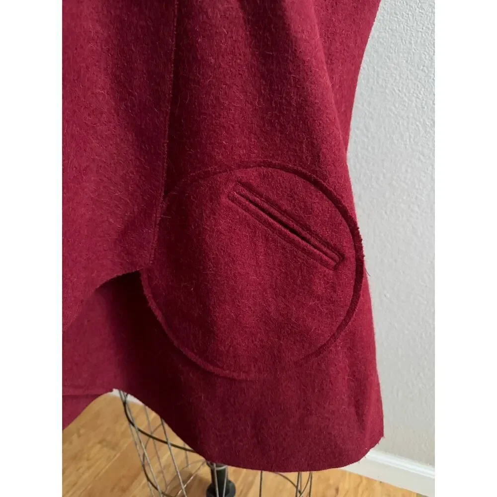 Beyond Threads 2X Red‎ Alpaca Wool Vest EUC Peru Artsy Plus Size